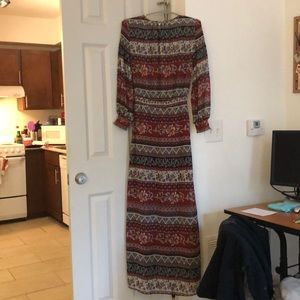 H&M Long sleeved floor length dress